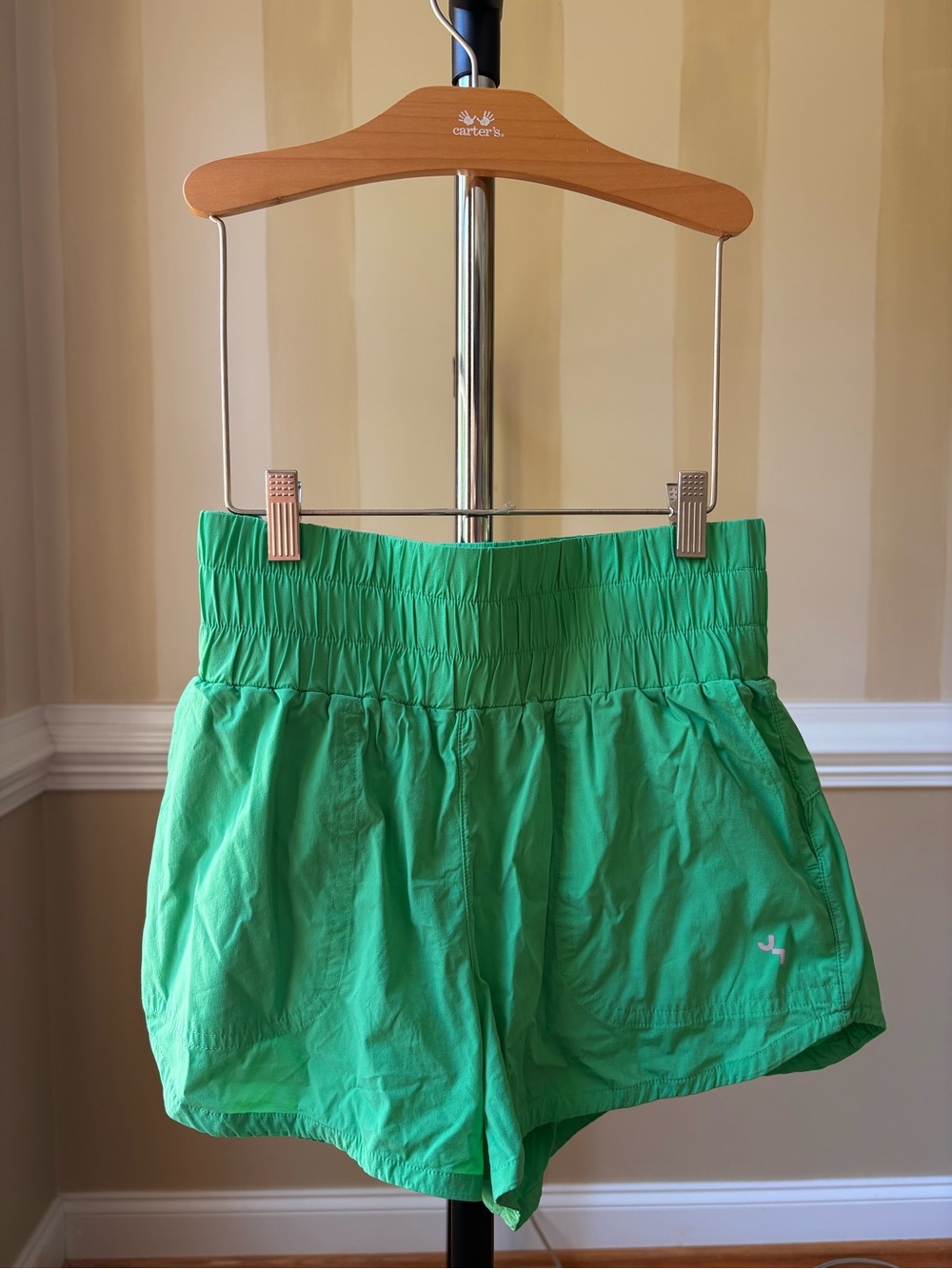 JoyLab Bright Green Elastic-Waist Athletic Shorts
